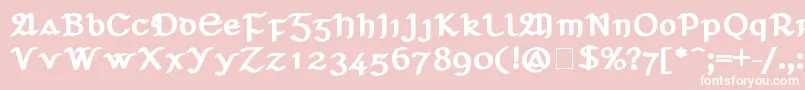 Шрифт SEAN D – белые шрифты на розовом фоне