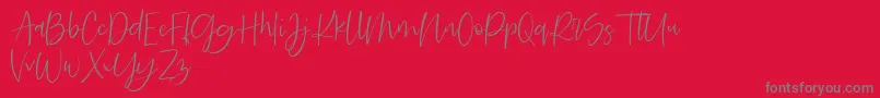 Searches DEMO-Schriftart – Graue Schriften auf rotem Hintergrund