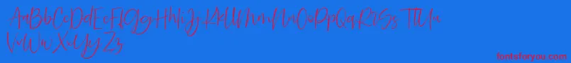 フォントSearches DEMO – 赤い文字の青い背景