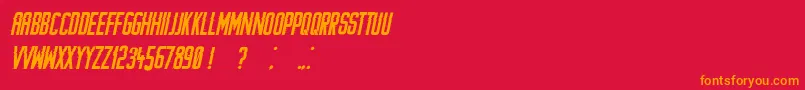 SearchingForSignal Italic Font – Orange Fonts on Red Background