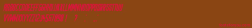 SearchingForSignal Italic Font – Red Fonts on Brown Background