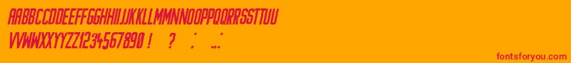 SearchingForSignal Italic Font – Red Fonts on Orange Background
