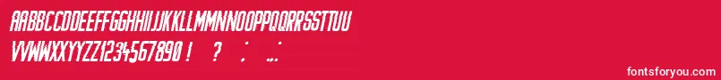 SearchingForSignal Italic Font – White Fonts on Red Background