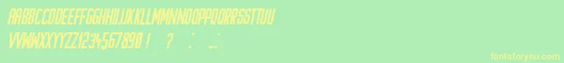 SearchingForSignal Italic Font – Yellow Fonts on Green Background