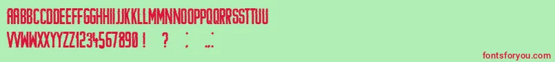 SearchingForSignal Font – Red Fonts on Green Background