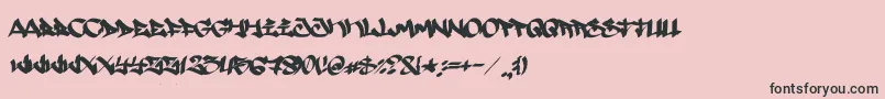 Searfont Font – Black Fonts on Pink Background