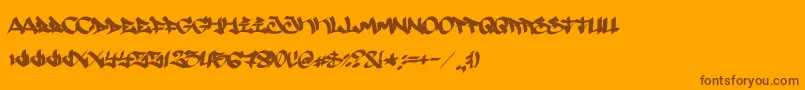 Searfont Font – Brown Fonts on Orange Background