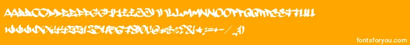 Searfont Font – White Fonts on Orange Background