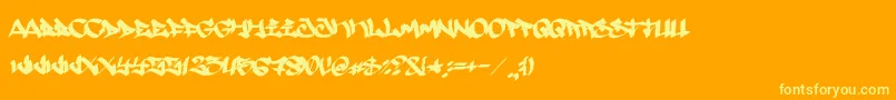 Searfont Font – Yellow Fonts on Orange Background
