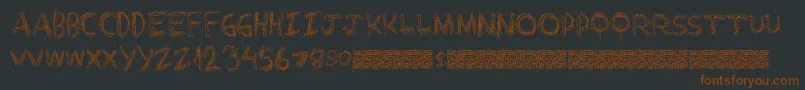 Extrastring Font – Brown Fonts on Black Background