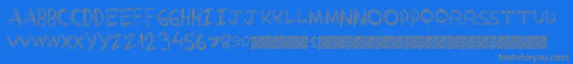 Saiba mais sobre a fonte Extrastring Fonte Extrastring – fontes cinzas em um fundo azul