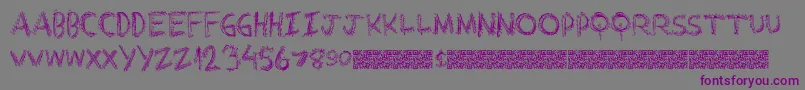 Extrastring Font – Purple Fonts on Gray Background