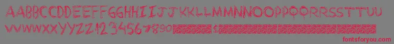 Extrastring Font – Red Fonts on Gray Background