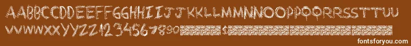 Шрифт Extrastring – белые шрифты на коричневом фоне