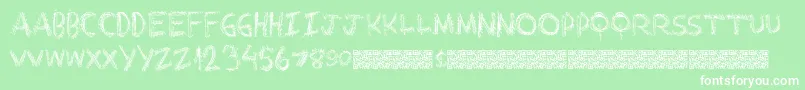 Extrastring Font – White Fonts on Green Background