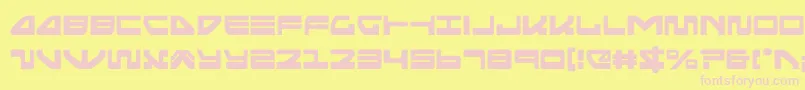 seariderfalcon-fontti – vaaleanpunaiset fontit keltaisella taustalla