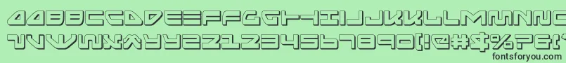 フォントseariderfalcon3d – 緑の背景に黒い文字