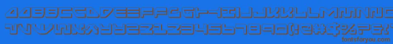 Шрифт seariderfalcon3d – коричневые шрифты на синем фоне