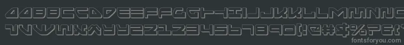 seariderfalcon3d Font – Gray Fonts on Black Background