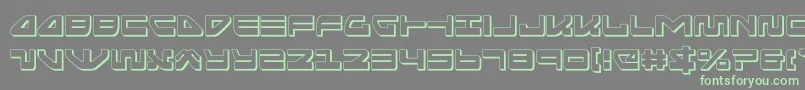 Czcionka seariderfalcon3d – zielone czcionki na szarym tle