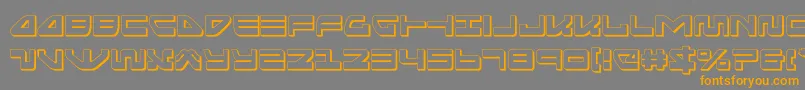 seariderfalcon3d-Schriftart – Orangefarbene Schriften auf grauem Hintergrund