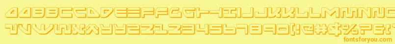 Fonte seariderfalcon3d – fontes laranjas em um fundo amarelo