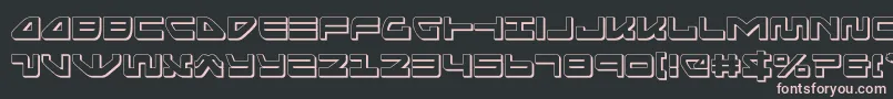 seariderfalcon3d-Schriftart – Rosa Schriften auf schwarzem Hintergrund