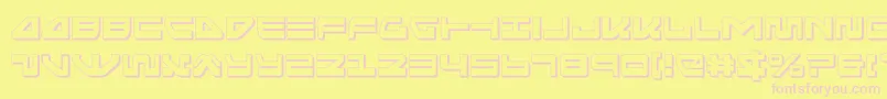 seariderfalcon3d Font – Pink Fonts on Yellow Background