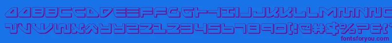 seariderfalcon3d Font – Purple Fonts on Blue Background
