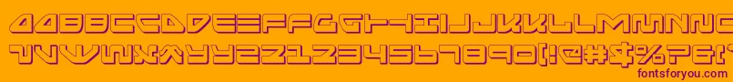seariderfalcon3d Font – Purple Fonts on Orange Background