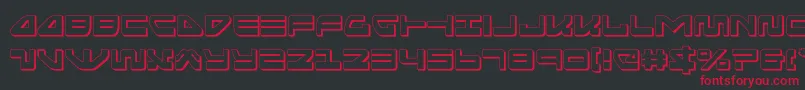 seariderfalcon3d Font – Red Fonts on Black Background
