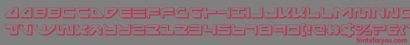 seariderfalcon3d Font – Red Fonts on Gray Background