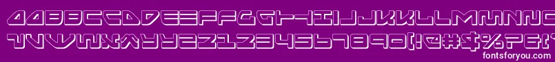 seariderfalcon3d-Schriftart – Weiße Schriften auf violettem Hintergrund