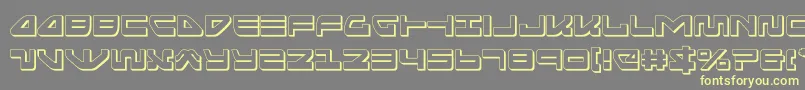 Czcionka seariderfalcon3d – żółte czcionki na szarym tle