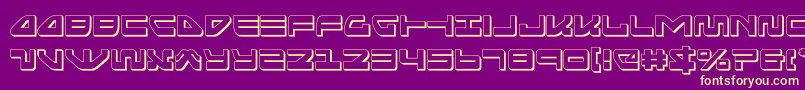 Police seariderfalcon3d – polices jaunes sur fond violet
