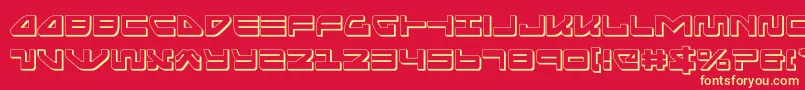 seariderfalcon3d Font – Yellow Fonts on Red Background