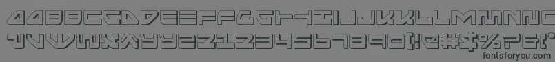 seariderfalcon3d Font – Black Fonts on Gray Background