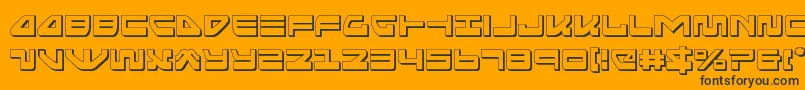 seariderfalcon3d Font – Black Fonts on Orange Background
