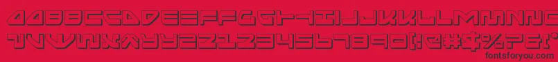 seariderfalcon3d Font – Black Fonts on Red Background