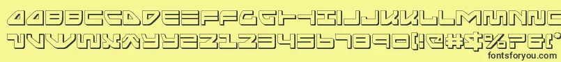 seariderfalcon3d Font – Black Fonts on Yellow Background