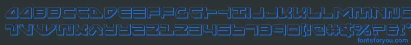 seariderfalcon3d Font – Blue Fonts on Black Background