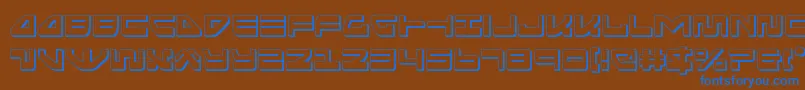 seariderfalcon3d Font – Blue Fonts on Brown Background