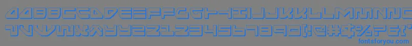 seariderfalcon3d Font – Blue Fonts on Gray Background