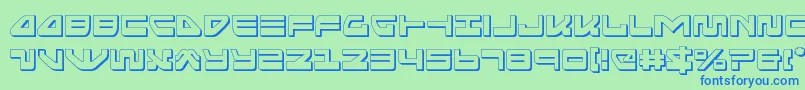 seariderfalcon3d Font – Blue Fonts on Green Background