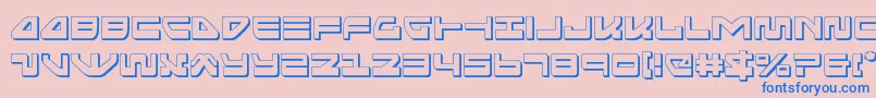 seariderfalcon3d Font – Blue Fonts on Pink Background