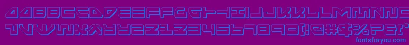 seariderfalcon3d Font – Blue Fonts on Purple Background