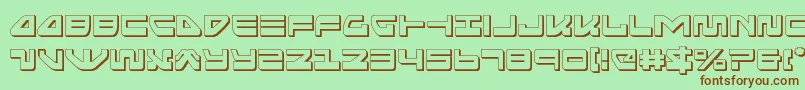 seariderfalcon3d Font – Brown Fonts on Green Background