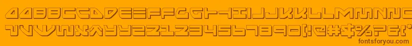 seariderfalcon3d-Schriftart – Braune Schriften auf orangefarbenem Hintergrund