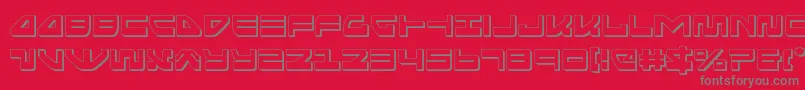 seariderfalcon3d Font – Gray Fonts on Red Background