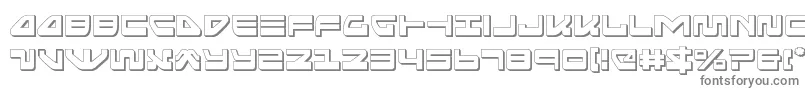 フォントseariderfalcon3d – 灰色のフォント